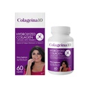 Colageina 10 Collagen Capsules Hydrolyzed dengan Vitamin C - Anti- Aging Dieter Suplemen untuk Heally Skin, Rambut, Nails, Joints, dan Bones - 60 Count