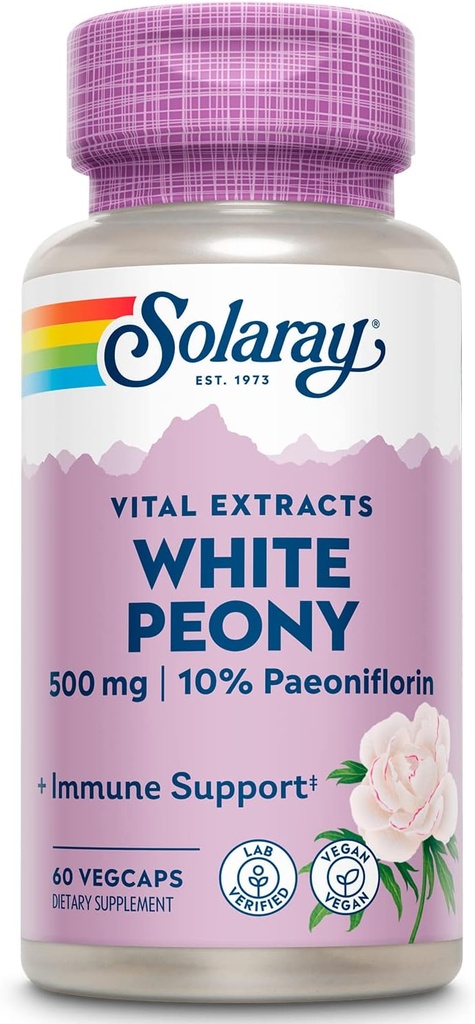 SOLARAY White Peony Root Ekstraksi 126; 60 Veval Caps