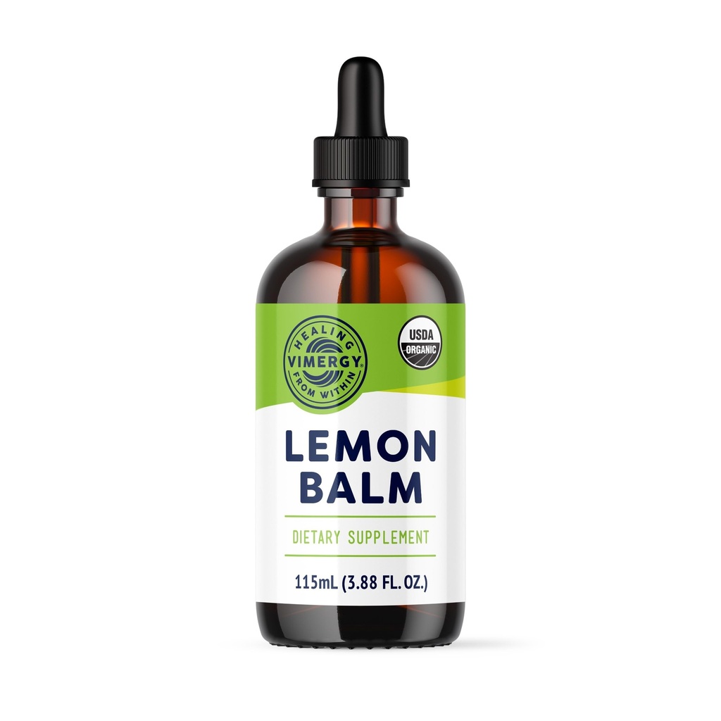 Vimergy USDA Organic Lemon Tincture Herbal Suplement - Dapat Digunakan dalam Tea - Non-GMO, Alcohol- Free -115 mL (1 mL / Serving)