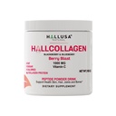 Hallusa Natural Hydrolyzed Collagen Peptides Powder 10000mg with Vitamin C 144; BlackBerry & Blueberry Flavor 124; 4g Collagen per Serving 124; Heally Hair, Skin, Nails, Bone & Joint Support