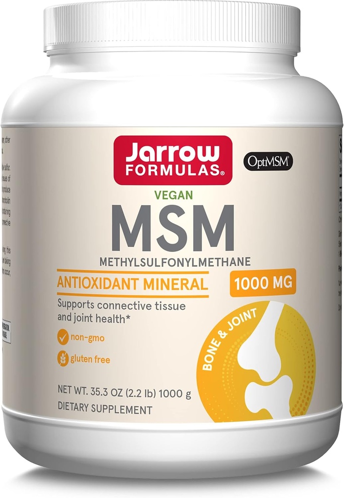 JARD Formulas ® MSM Powder, Methylsulfonymetana, 1.000mg, Antioksidant Mineral, Suplemen Kesehatan Gabungan dan Dukungan Skin, 2.2 lbs, Approx. 1000 Hamba