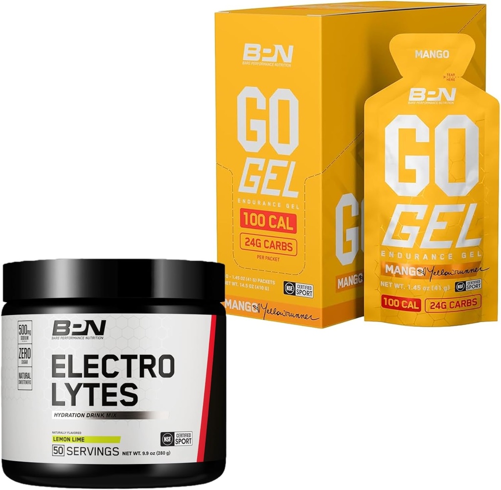 BPN Electrolite Hydration Drink Mix & Go Gel Endurance Gel Bundle
