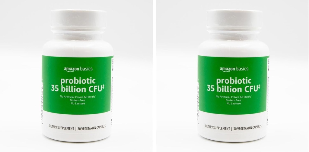 Basics Probiotic Probiotic 35 Billion CFU, 8 Strain Probiotic dengan Prebiotic Blend, Pasokan Diffic Sehat, 30 Vegetarian Capsules, 1 Pasokan 30 (Paket 2) (sebelumnya Solimo)