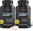 Livingood Daily Thyroid Dukung Bundle - Lengkap Tambahan Thyroid Plus Adrenal dan Cortisol Dukungan