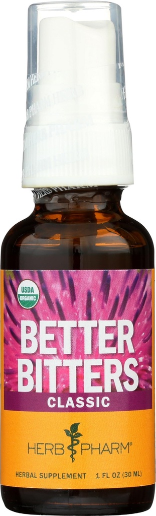 Herb Pharm Better Bitters Certified Organic Digetsy Bitters, Klasik, 1 Ounce