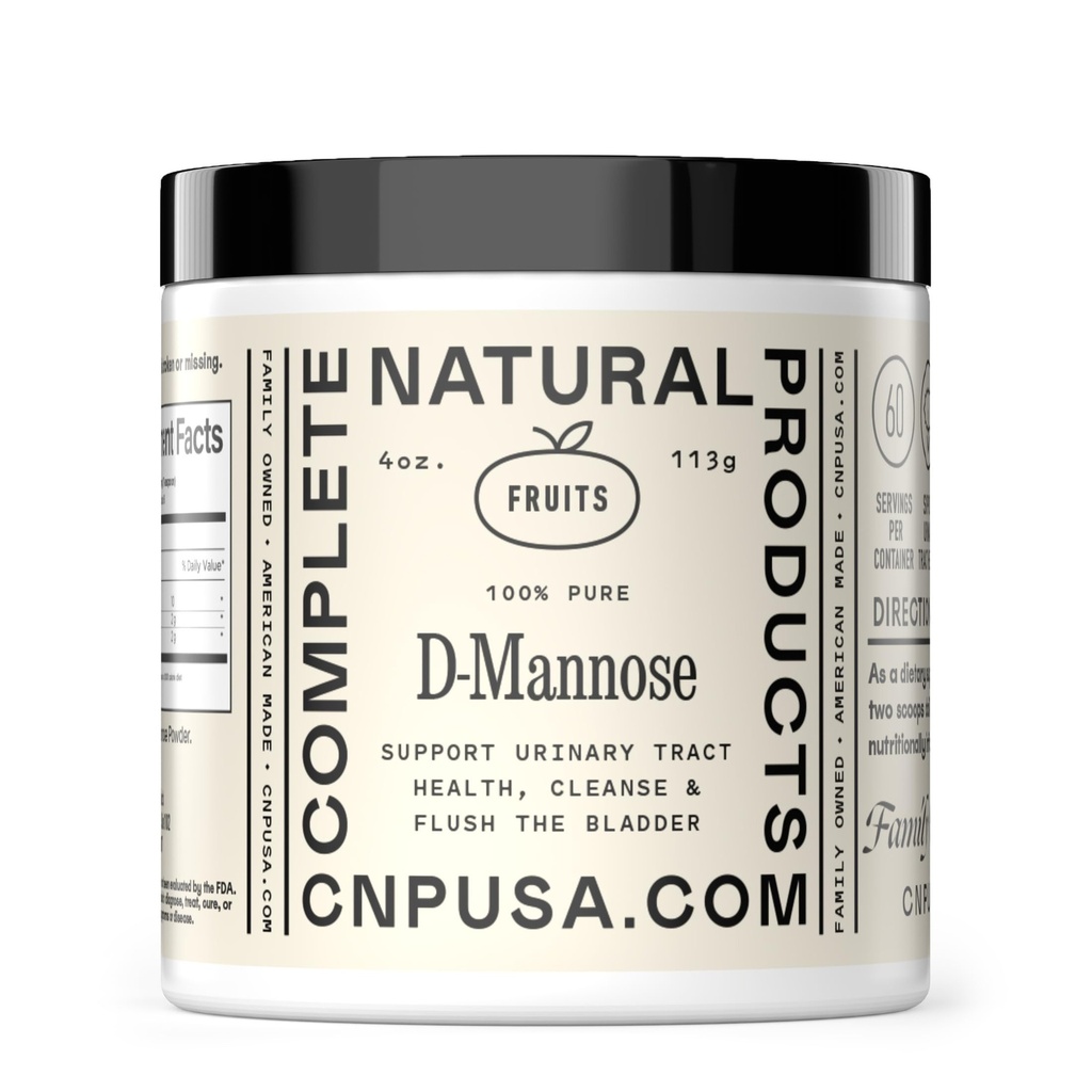 Suplemen bubuk D-Mannose murni - D- Mannose 4oz (1113g) Sekitar 60 Servings for UTI, Natural Bladder, & Urinary Tract Health