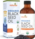 Minyak Benih Hitam Organik (Nigella Sativa, Cumin) Benih Dingin Menekan Non- GMO, 8 Oz Glass Bottle Source of Esculty Acids, Omega 3 6 9 '