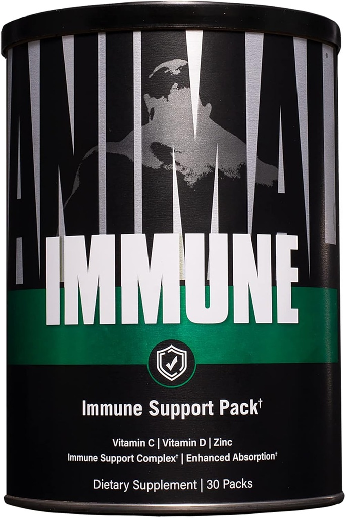Animal Immune Pak-Zinc, Vitamin C, Vitamin D, Olive Leaf Extract, Black Pepper Extract dan More, Imune Pill Packs, 30 Count