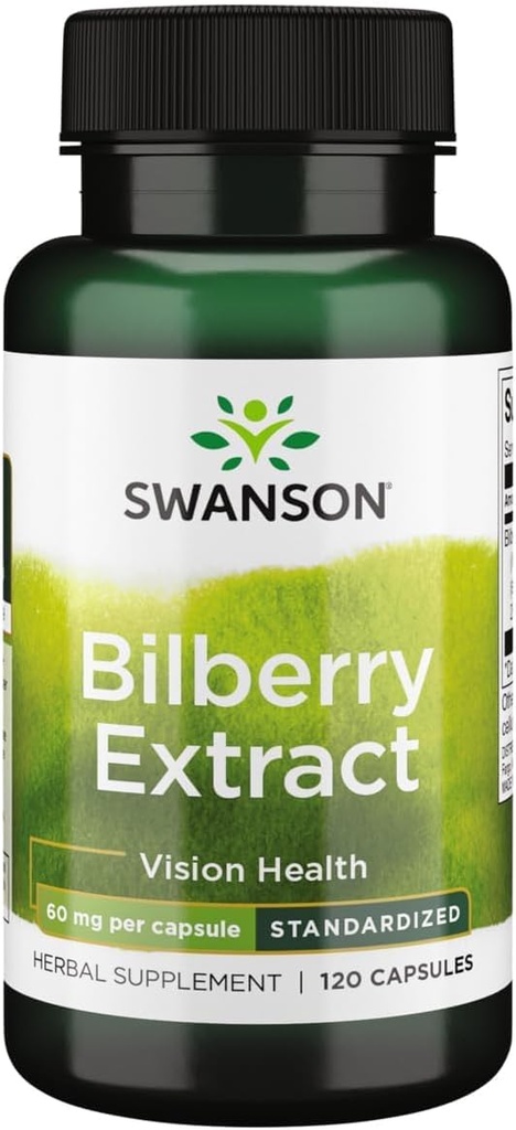 Swanson Bilberry Extract (Standardisasi) 60 Miligram 120 Capsules