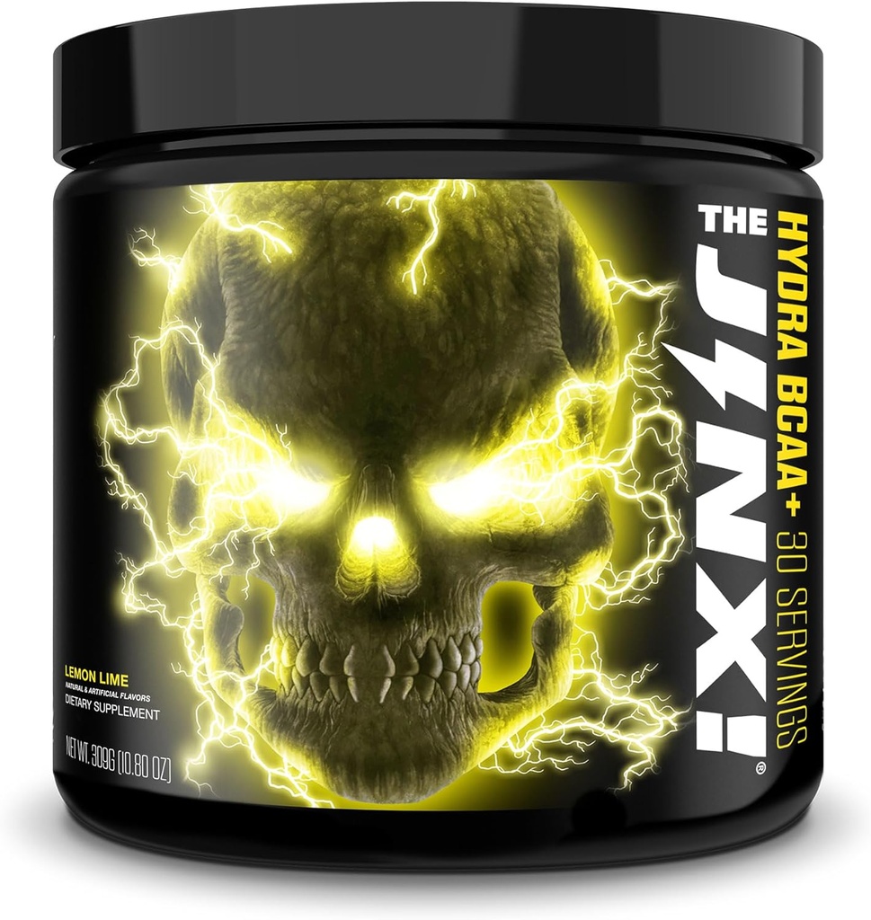 JNX SPORTS The Jinx! Hydra BCAA + Post Workout Recovery Drink - Hidration with Electrolytes for Men & Women - 30 Serving, Lemon Lime