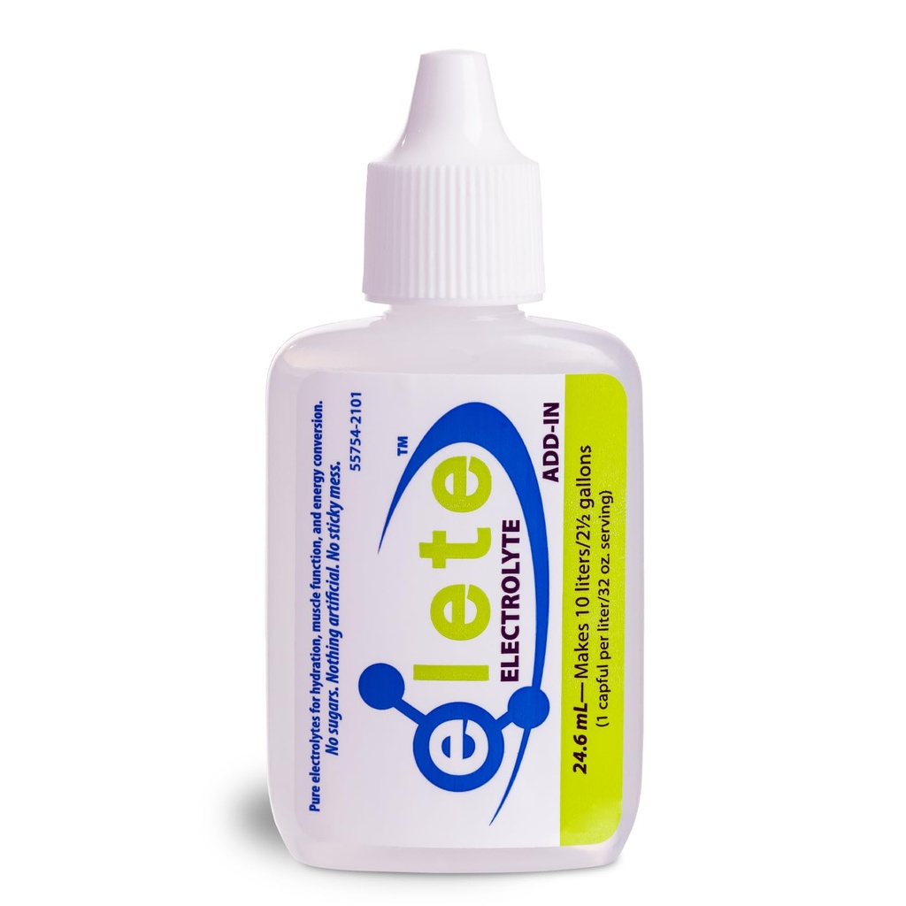 Elete - Electrolyte Addln - 1 Pocket Bottle - 4 Escalytes Electrolytes Konsentrasi - Semua Natural - Transform Minuman ke dalam Minuman Olahraga - 24.6mL
