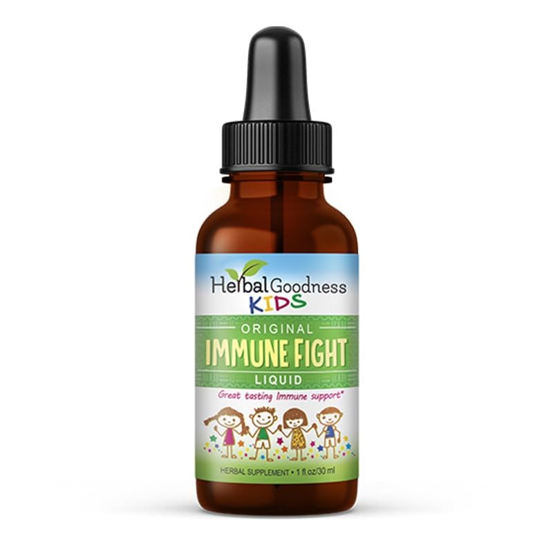 Dukungan Imune 1oz dengan Ashwagandha untuk Suplemen Herbal dan Turmeric - Anak-Anak Natural Ammune Booster Drops untuk Wellness dan Imune Dukungan untuk Anak-Anak - Non-GMO - Dibuat di USA