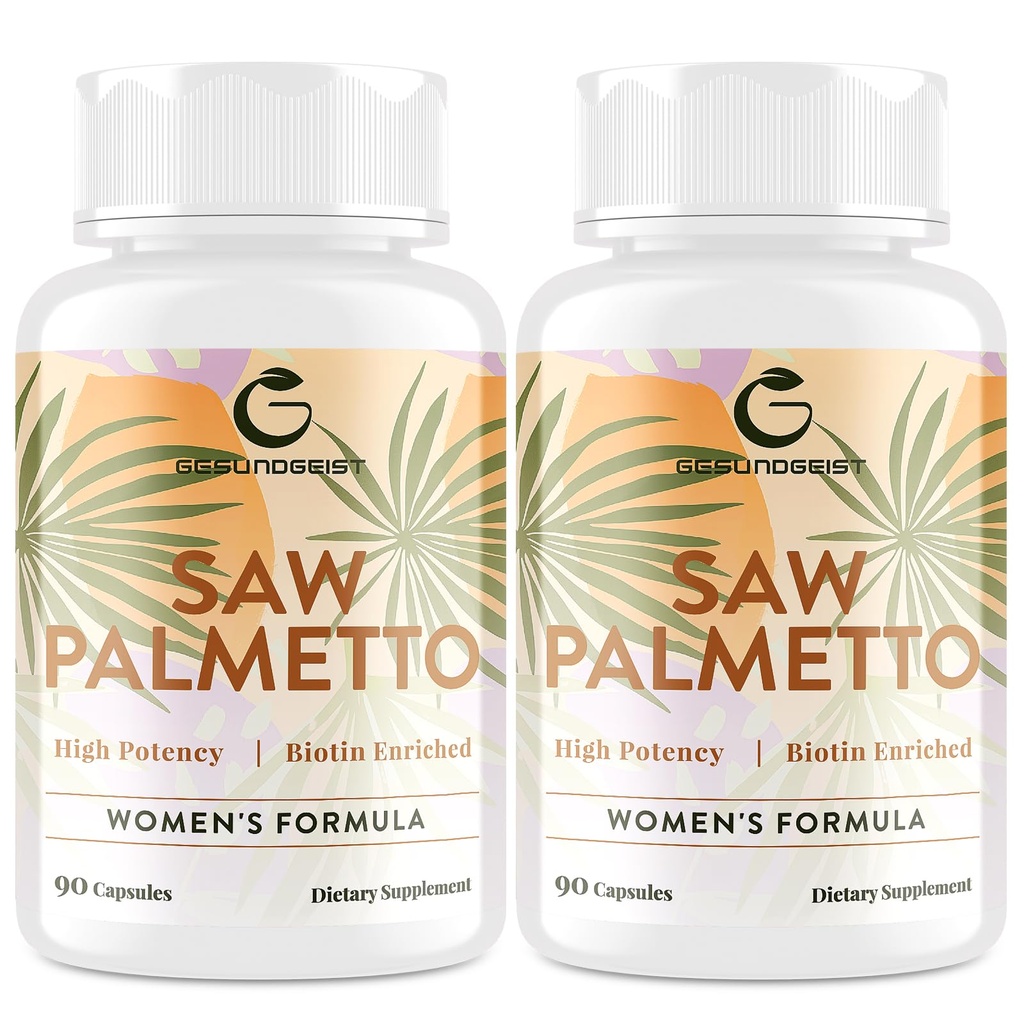 Saw Palmetto for Women Hair Loss - DHT Blocker with 5-in- 1 Blend for Hair Growth, Skin & Nails, Urinary Wellness - Ekstra Saw Palmetto Supplemen - 180 Capsules