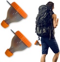 Kontainer Powder 2 Paket Protein untuk go Portable Suplement Funnels for Filling Bottles with Protein Powder Pill Storage, Great for Workout, Travel, toGo, Fitness AchOrange