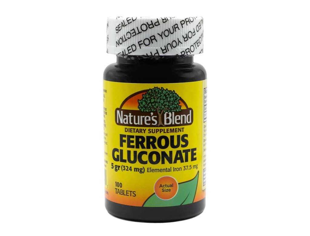 Tablet Gluconate Blend Ferrous Alam, 100 Cacah