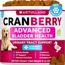 Perawatan Anjing UTI - Cranberry Tambahan & Bladder Kontrol untuk Anjing - Infeksi Traktur Uriner Pill, Batu Bladder - Obat UTI - 120 Pemasak Lembut untuk Ginjal Dukungan dengan Minyak Ikan