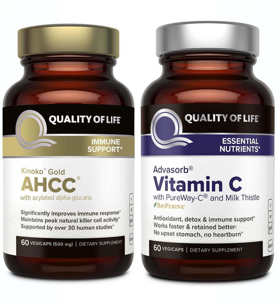 Kualitas Hidup AHCC Kinoko Emas dan AdvoasOrb Vitamin C - Hammune Dukungan Bundle