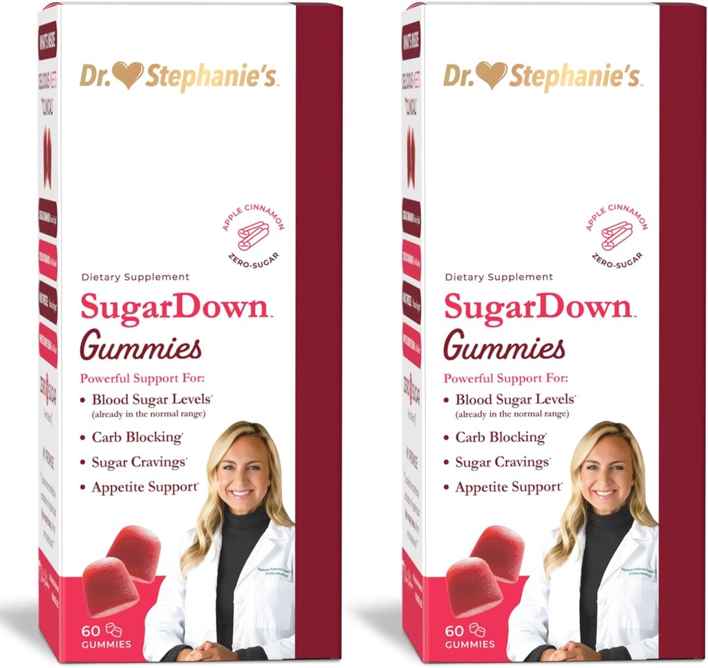 SugarDown Gummies Dr. Stephanie - 2 Pack - Ceylon & Cassia Cinnamon SugarDown Summies - 2 Pack