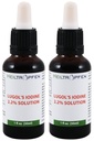 2X 2.2% Liodine Solution 2x1 Fl Oz - 2x30 ml 124; Farmasi kelas Ingredication 124; Solusi Lugo dibuat dengan Iodin dan Potodide 124; Set Two Bottles 124; Heiltropfen ®