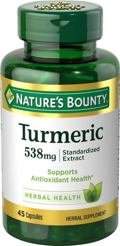 Natures Bounty Turmeric 538 mg Standardisasi Ekstrak, 45 Cacah (Paket 2)