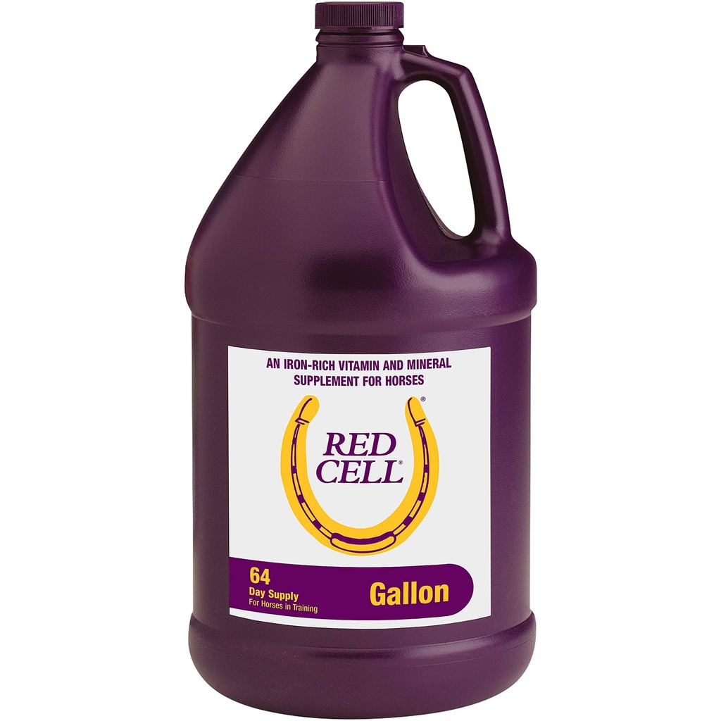 Farnam Horse Health Health Cell, Liquid Vitamin-Iron- Mineral Suplemen untuk Kuda-Kuda, Membantu Fill Penting Nutrationary Gaps di Diet Kuda, 1 Gallon, 128 Oz., 64-Day Suppply