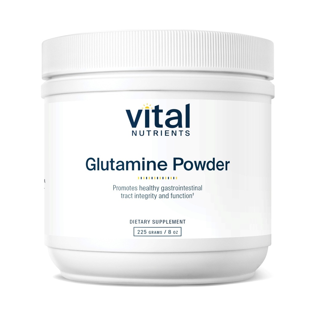 Fungsi Traktur Glutamin Nutrients Vital - Sehat Gastrastinal - Gluten, Dairy, Soy Free - Non-GMO - 225g / 8 oz L- Glutamine Powder