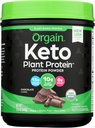 Orgain Organic Keto Vegan Protein Powder, Chocolate - 10g Tanaman berbasis Protein, 0g Sugar *, Avocado & Coconut Oil, Gluten Free, No Dairy, Laktosa atau Soy Ingreations, Untuk Smoothies & Shakes, 0.97lb