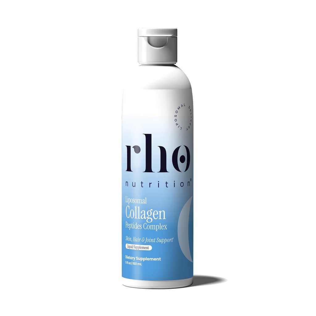 Rho Nutrition Liposomal Collagen Peptides - High- Absorpsi Liquid Collagen Suplemen - Support Skin Elasticity, Gabungan Kesehatan, dan Overall Vitalitas untuk Penuaan Kesehatan, 5 fl oz