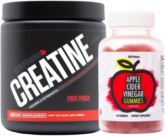 Skulpt Nation oleh V Shred Creatine Powder dan Apple Cider Vinegar Bundle