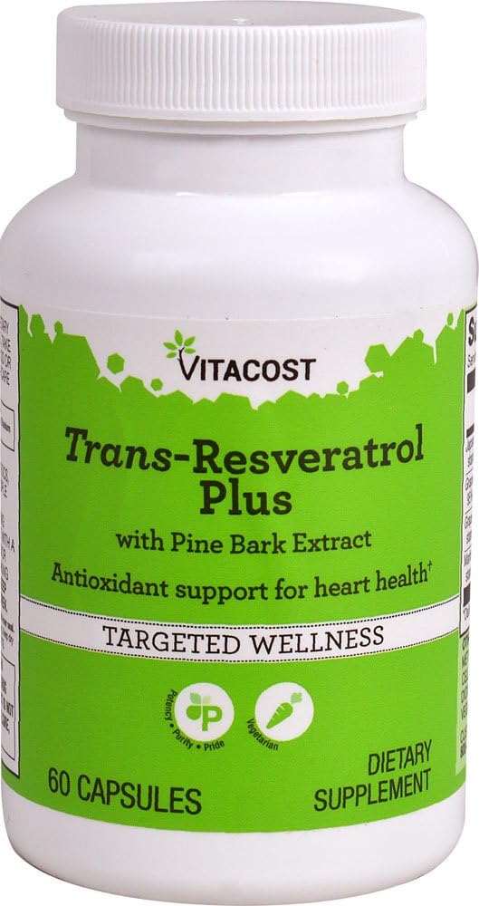 Vitacost Trans- Resveratrol Plus -- 60 Vegetarian Capsules
