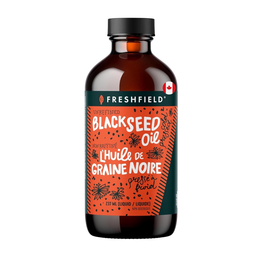 Freshfield Black Seed Oil 124; Vegan Friendly, Thymoquinone, Premium (Black Cumin Eed Oil, Nigella Sativa)