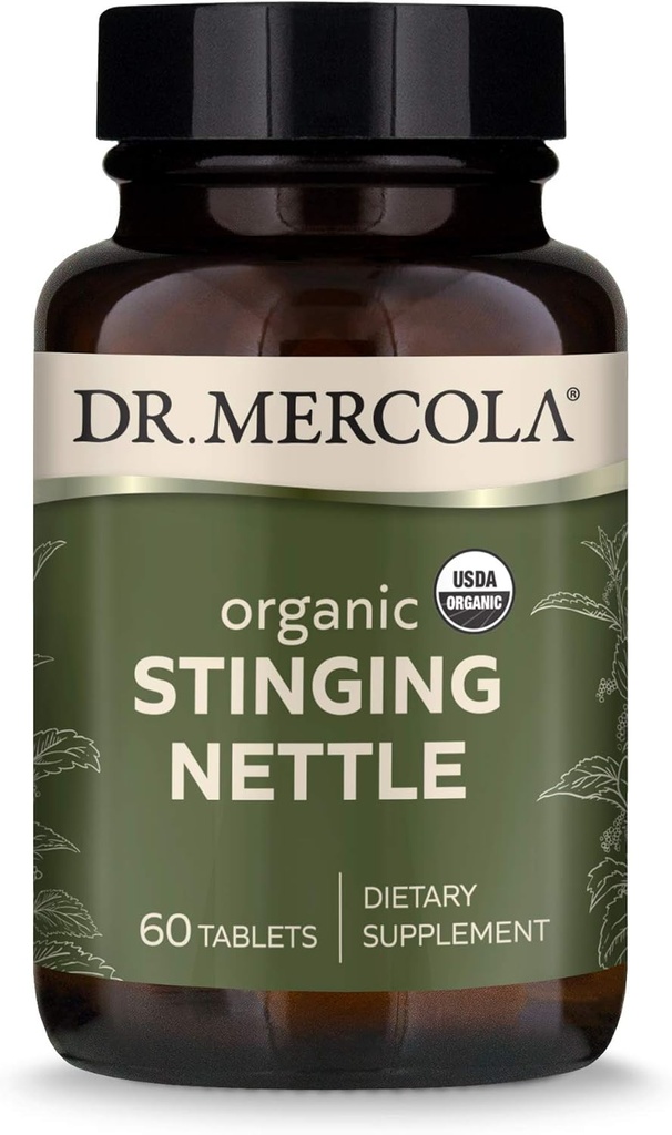 Dr. Mercola Organik Menyetrum Tambahan Diet Nettle, 60 Servis (60 Tablet), bukan GMO, Gluten Free, Soy Free, USDA Organik
