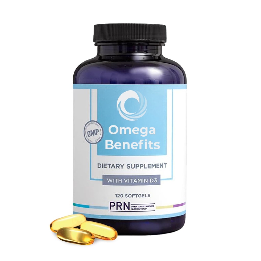 Tambahan PRN DE Omega 3 - 120 Softgels, 30- Hari Supply - rTG Omega 3 Fatty Acids dengan 1680mg EPA, 560mg DHA & Vitamin D untuk Skin, Gabungan, Otak, Mata dan Hati Kesehatan
