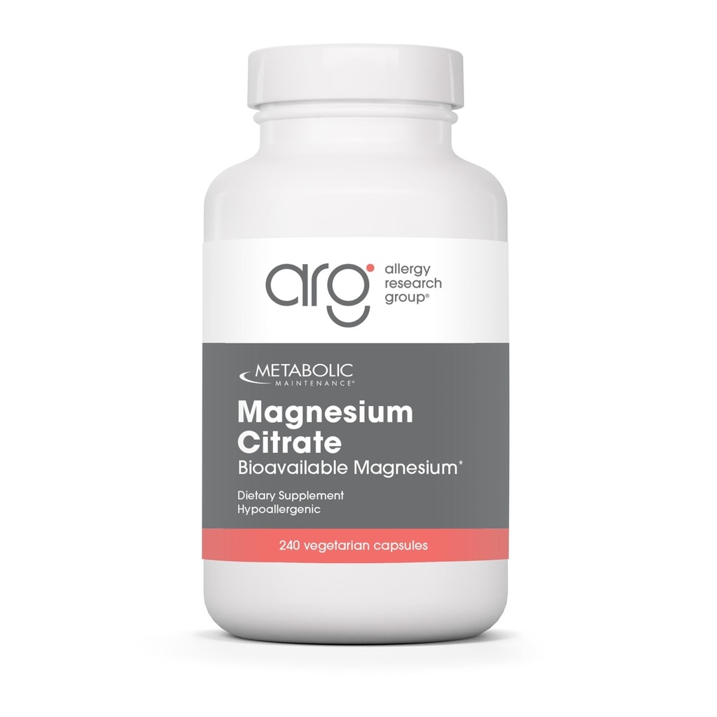 Pemeliharaan Metabolik Magnesium Citsules Capsules - Suplemen Magnesium untuk Tenang, Tidur, Muscle & GI Dukungan - dengan Vitamin C (240 Kapsul)