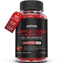 ORPHIC NUTRITITION Apple Cider Vinegar Gummies - 10000mg - ACV Woight Loss Gummies - Support Diathable, Detox & Cleansing - VIT B12, Beetroot - Gomitas de Vinagre de Manzana (120 pcs)