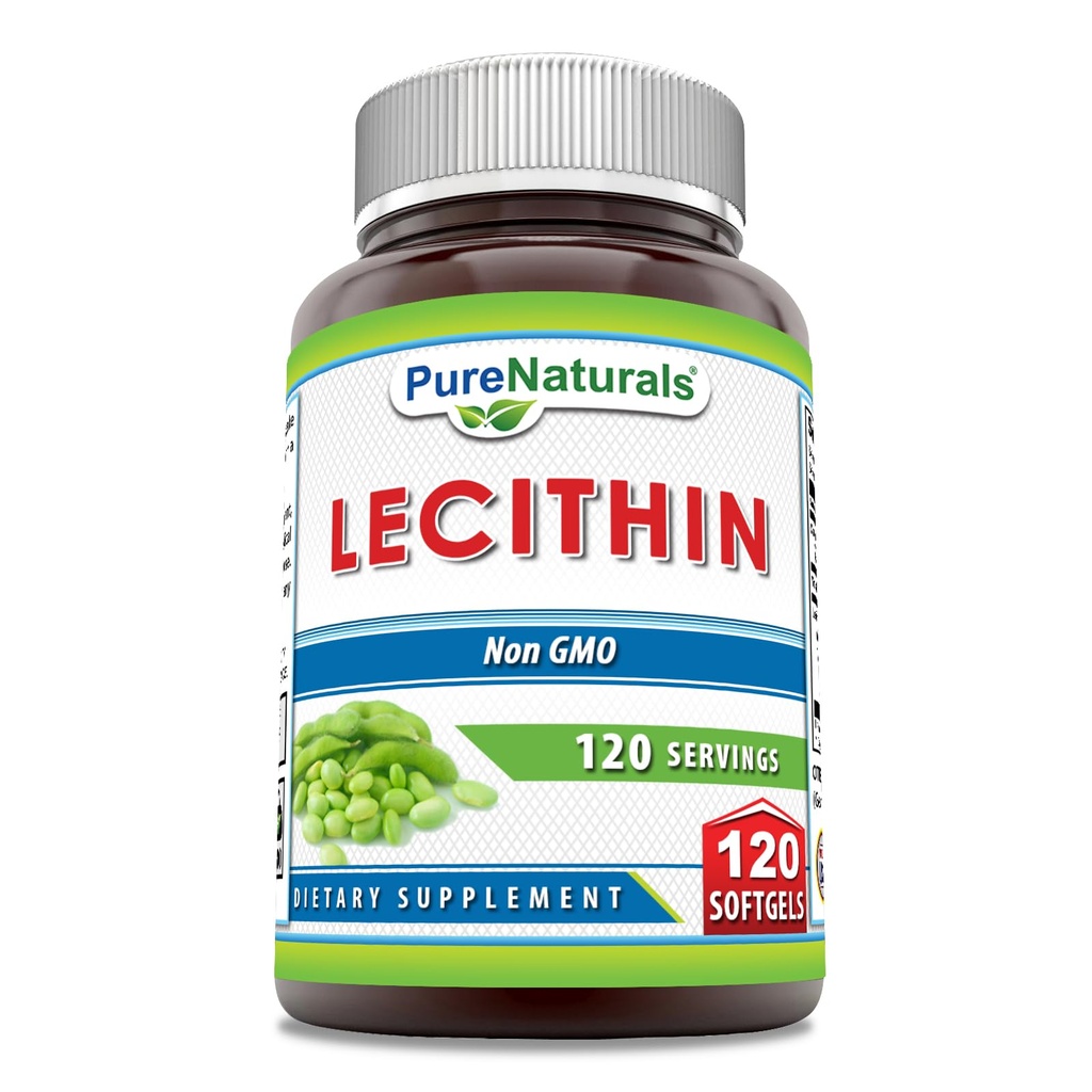 Murni Lecithin 1200 mg Suftgeels Suplement (120 Count Gratis)