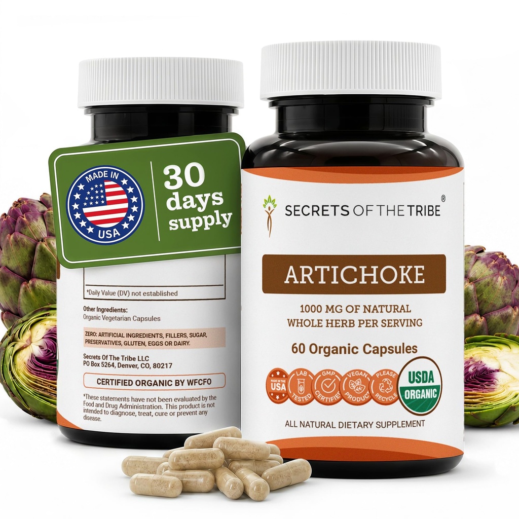 Rahasia Suku Artichoke 60 Capsules, 1000 mg, Artichoke (beriman jerrymus) Leaf kering (60 Capsules)