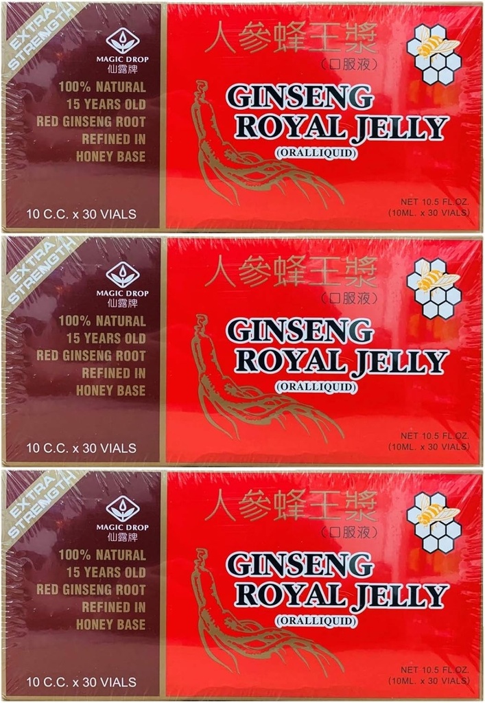 3 kotak Magic Drop Ginseng Royal Jelly (30 Vials), Total 90 Vials