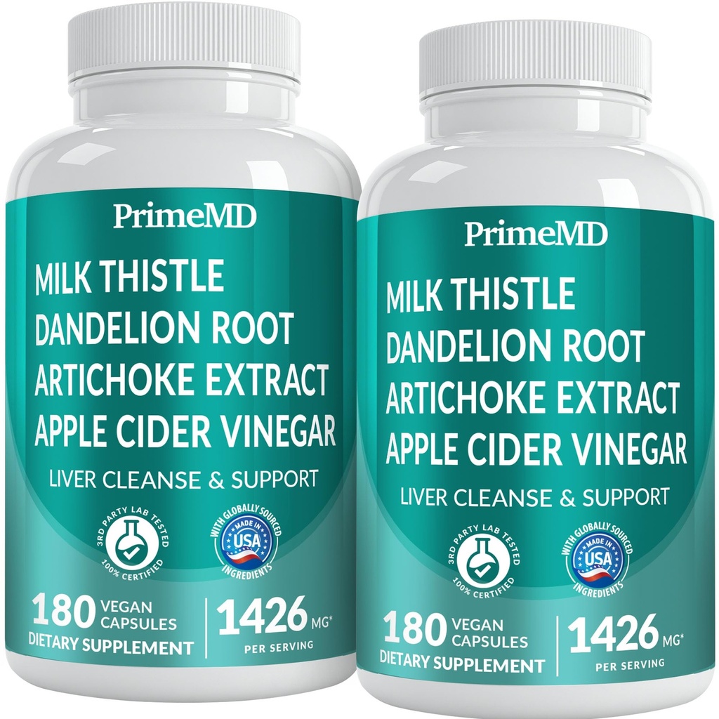 32-in 1 Liver Cleanse Detox dan Repair dengan Milk Thistle, Silymarin, Extract Artichoke, Betroot Powder - Suplemen kandung empedu dengan Formula Kesehatan Liver Aktif - 1426mg (180g, Paket 2)