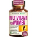 Multivitamin for Women with Methylated Vitamin and Cheleated Minements for Energy, Focus and Immune Health - Premium Daily Women Multivitamin & Multiminia - 60 Kapsul