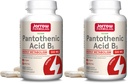 Jarrow Formulas Panthenic Acid B5 500 mg - 100 Veggie Caps - Escule B Vitamin - Produksi Energi & Metabolisme Dukungan - 100 Pelayan (Paket 2)