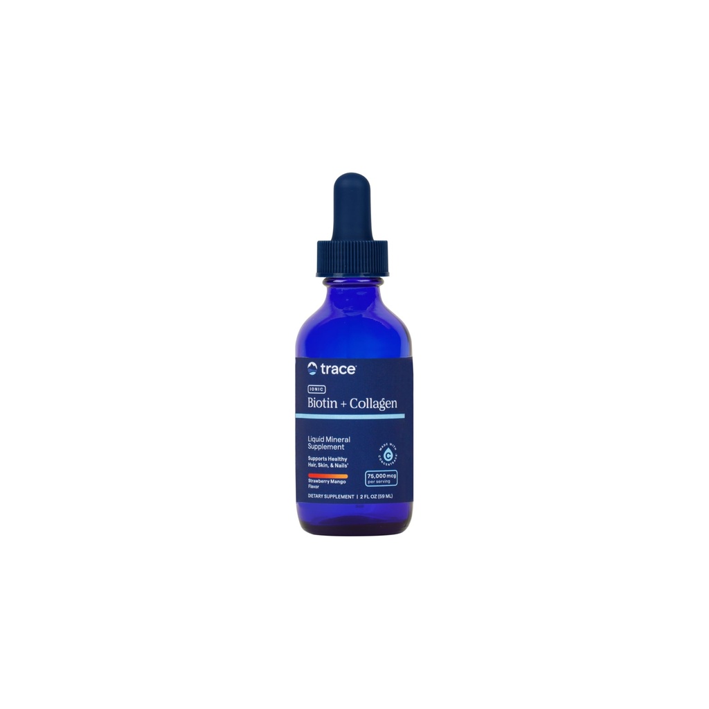 Telusuri Minemonic Biotin + Collagen - Skin Suplemen untuk Rambut Sehat dan Nails Kuat - Biotin Liquid & Collagen - Mendukung Keseimbangan Mineral - Strawberry Mango Flavor - 2 fl oz (29 Pelayan)