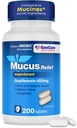 GenCare Muscus Relief Expectorant Guaimenesin 400 mg 200 tablet Value Pack - Fast Acting Thinning of Muscus for Colds, Chest Contrable, Flu, Batuk dan Alergi
