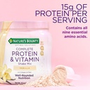 Nature 's Bounty Complete Protein & Vitamin Shake Mix dengan Collagen & Fiber, Berisi Vitamin C untuk Kesehatan Kebal, Vanilla Flavored, 1 Pound (Paket 2)