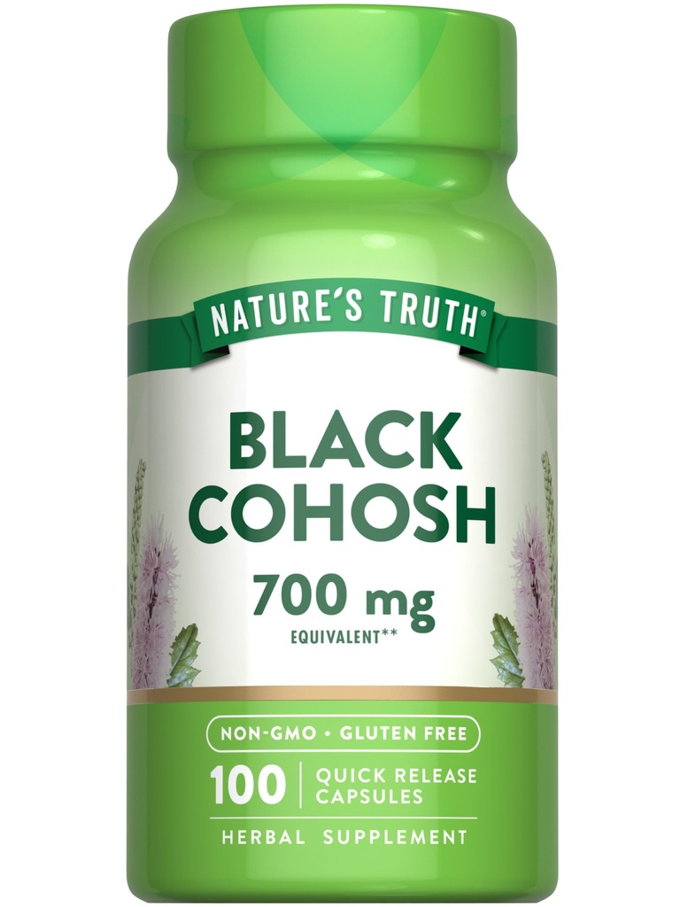 Nature 's Truth Black Cohosh 124; 100 Capsules 124; Root Extract 126; Non-GMO & Gluten Free Suplemen