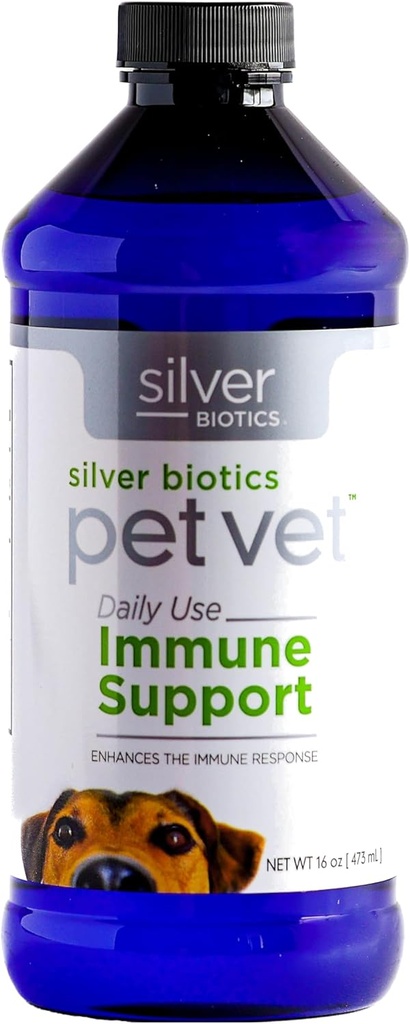 Silver Biotics Pet Vet Ammune Support 126; Enhances The Immune Resse in Pets 124; 16 Fl Oz
