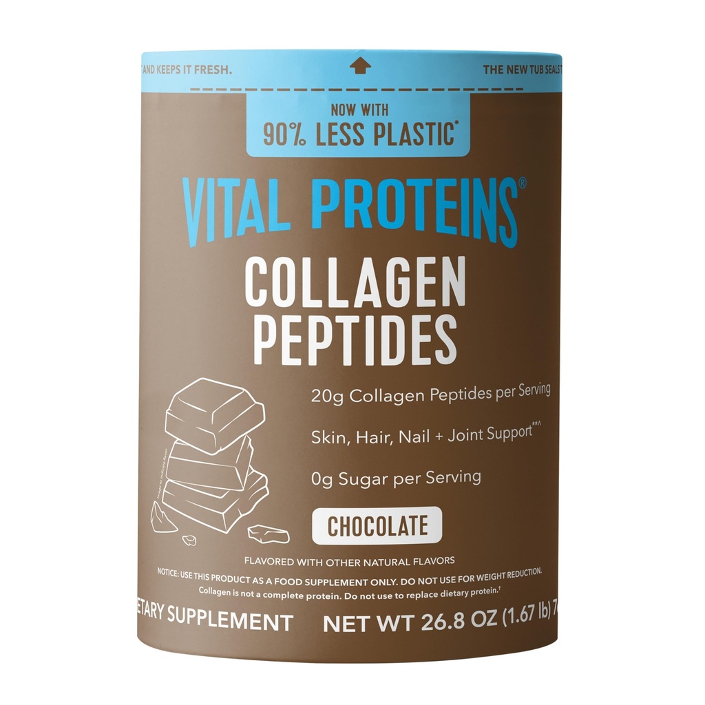 Protein Vital Collagen Peptides Powder Suplement, Collagen Collagen for Skin, Hair, Nails & Joints, Chocolate, 28 Servings