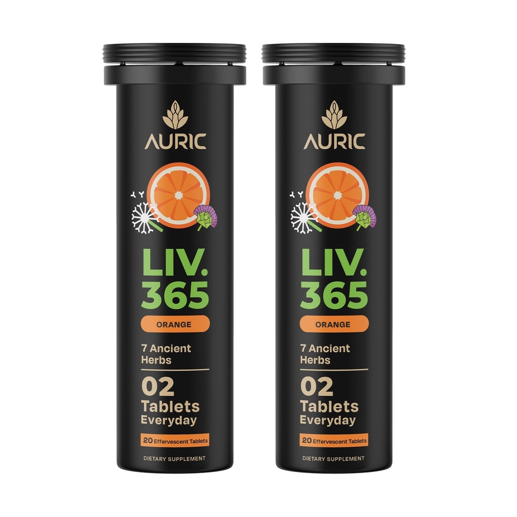 Auric Herbal Liver Suppport Suppplemen; Milk Thistle (Silymarin), Turmeric, Garlic, Ginger for Liver Health Alagh4; Advanced Detox & Cleansing Formula untuk aktif 124; 40 Tablets 124; Tanaman Berdasarkan Gluten- Bebas
