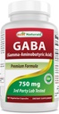 Suplemen GABA Terbaik 750mg 180 Veggie Capsules, Affals Sleep Aid