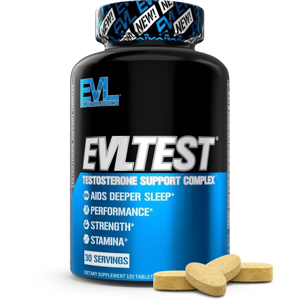 EVL Complete Testosterone Booster for Men - Post Workout Recosterone Suplement with DIM Plus D Aspertic Acid and Tribulus - Estrogen Blocker Estrogen Formen Post Workout